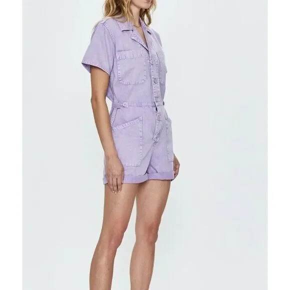 Pistola Lavender Short Sleeve Jumpsuit - Picture 9 of 10